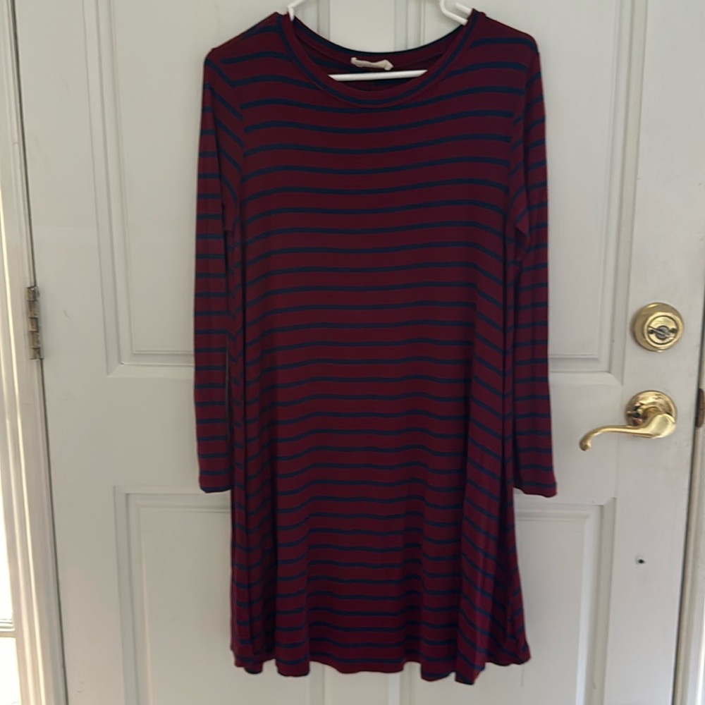 Striped dress long sleeve